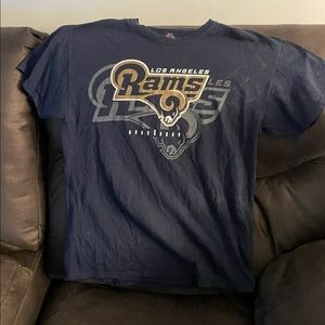Los Angeles Rams t-shirt blue medium Majestic NFL Football